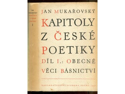 Kapitoly z české poetiky. Díl 1