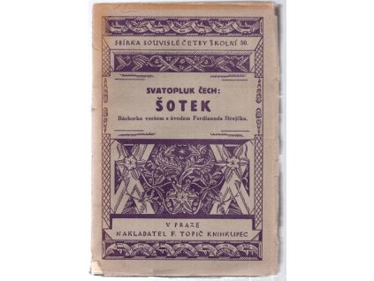 Šotek : báchorka veršem, Svatopluk Čech, 1923
