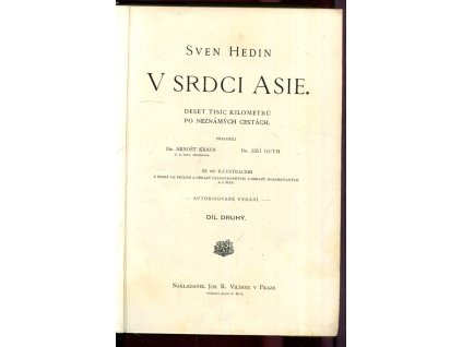 V srdci Asie : Deset tisíc kilometrů po neznámých cestách. II, Sven Hedin, 1904