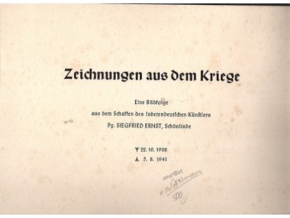 Zeichnungen aus dem kriege - Eine Bildfolge aus dem Schaffen des Sudetendeutschen Künstlers