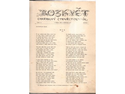 Rozkvět, ročník I., č. 13–24 (druhé pololetí): Obrázkový týdedík (Obrázkový list rodinný), 1908