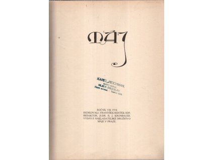 Máj, ročník VIII., 1–52 – NEKOMPLETNÍ, František Herites (red.), 1910