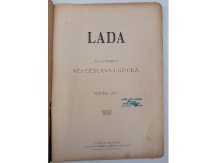 Lada – ročník 1907–08, Věnceslava Lužická, 1907