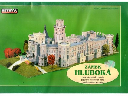 Zámek Hluboká - vystřihovánka, papírový model 1:250
