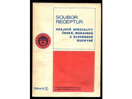Soubor receptur krajové, speciality české, moravské a slovenské kuchyně, 1987