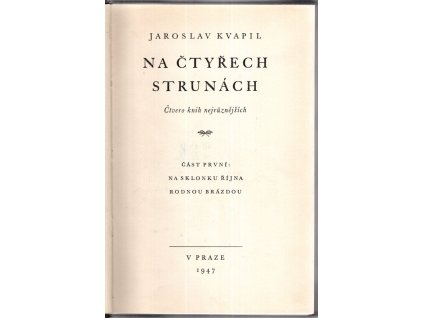 Na čtyřech strunách : Čtvero knih nejrůznějších
