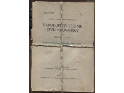 Národopisný věstník českoslovanský - Ročník XXIII. 1927 - čísla I. - IV.