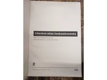 Literární atlas československý II. díl, Bohumil Vavroušek, 1932