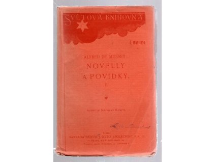 Novelly a povídky. Sv. 3, Alfred de Musset, 1925