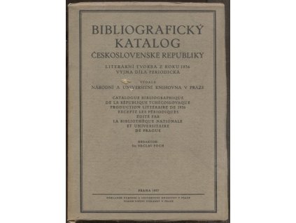 Bibliografický katalog Československé republiky : Literární tvorba z roku 1936 vyjma díla periodická