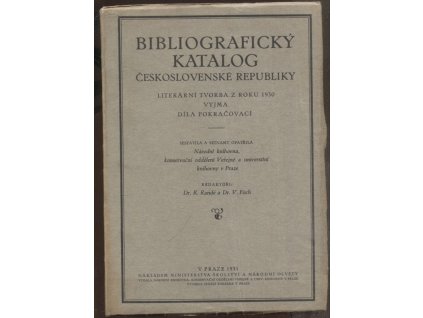 Bibliografický katalog Československé republiky : Literární tvorba z roku 1930 vyjma díla pokračovací