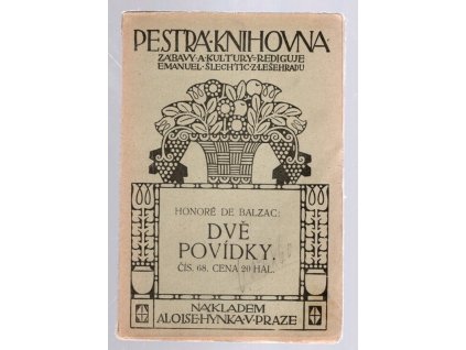 Dvě povídky, Honoré de Balzac, 1911