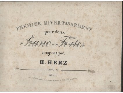 Premier divertissement pour deux Piano-Fortes