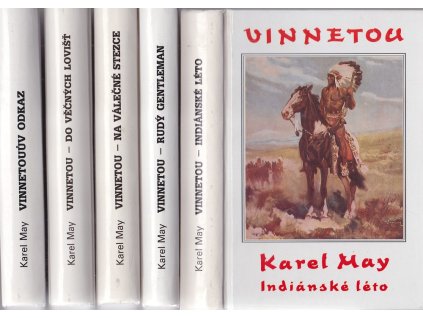 Vinnetou 1-5 Indiánské léto, Rudý gentleman, Na válečné stezce, Vinnetoův odkaz, Do věčných lovišť, Karl May, 1993