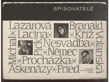 Spisovatelé - soubor 12 pohlednic