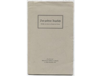 Das goldene Angesicht, Strauss-Torney Lulu von, 1943