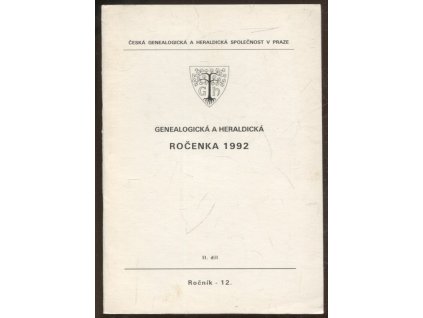Heraldická a genealogická ročenka. Roč. 12, díl 2, kolektiv, 1992
