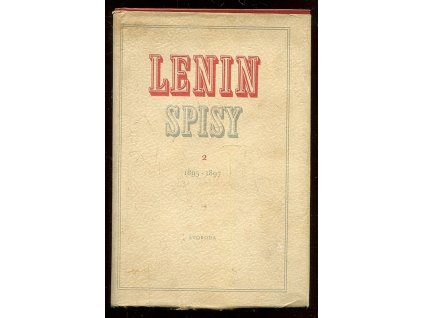 Spisy. Svazek 2, 1895-1897, Vladimir Il'jič Lenin, 1952