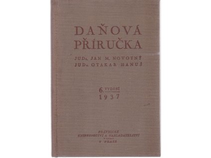 Daňová příručka, Jan Maria Novotný, 1937