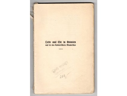 Liebe und Ehe in Ostasien und bei den Kulturvölkern Altamerikas, Ferdinand Reitzenstein, 1910