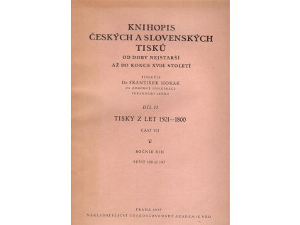 Knihopis českých a slovenských tisků od doby nejstarší až do konce XVIII. století. Díl 2, část 7-1, Tisky z let 1501-1800, Písně-Prawidla
