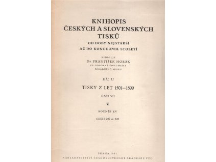 Knihopis českých a slovenských tisků od doby nejstarší až do konce XVIII. století. Díl 2, část 7, Tisky z let 1501-1800, Prawidla-Ř