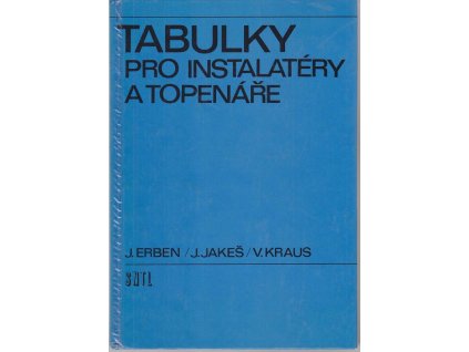 Tabulky pro instalatéry a topenáře, Jiří Erben, 1990