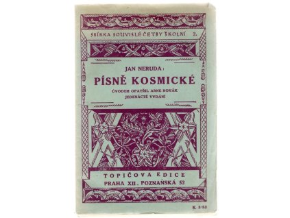 Písně kosmické, Jan Neruda, 1940