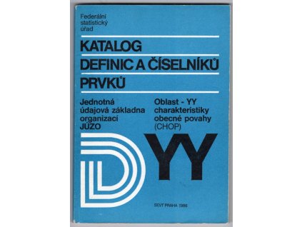 Katalog definic a číselníků prvků jednotné údajové základny organizací v oblasti "charakteristiky obecné povahy"