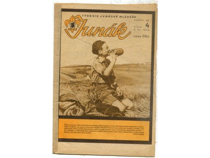 Junák – ročník 28,  NEKOMPLETNÍ konvolut (26 čísel) : Týdeník junácké mládeže, Jaroslav Novák (red.), 1945