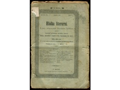 Hlídka literární  listy věnované literární kritice ; ročník VII. 1890, 1890