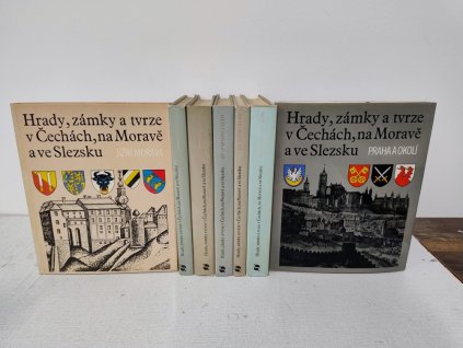Hrady, zámky a tvrze v Čechách, na Moravě a ve Slezsku. Sv. 1-7 kompletní Jižní Čechy, Západní Čechy, Severní Čechy, Východní Čechy, Praha a okolí, Jižní Morava, Severní Morava
