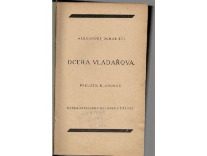 Dcera vladařova, 1920