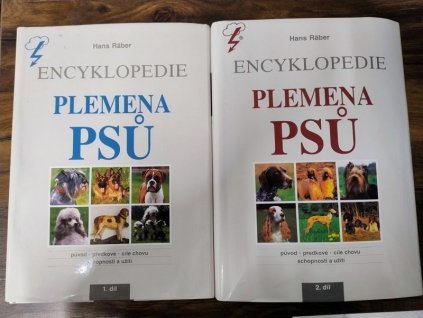 Plemena psů 1+2 - encyklopedie - původ, předkové, cíle chovu, schopnosti a užití. Díl 1, Pastevečtí a honáčtí psi, ovčácká plemena, dogovitá plemena, pinčové, špicové, severští psi, psi šensi, trpasličí plemena, pudl, dalmatin. 2. díl - teriéři, honiči, ohaři, retrívři, vodní psy, chrti, Hans Räber, 1994