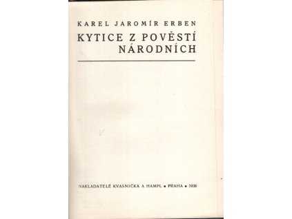 Kytice z národních pověstí, 1938