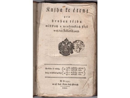 Kniha ke čtení pro druhou třídu městských a wenkovských škol w cí. král. Rakouských zemích, 1833