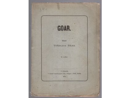 Goar : báseň, 1875