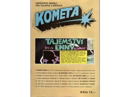 Kometa 8 : obrazové seriály pro chlapce a děvčata, 1989