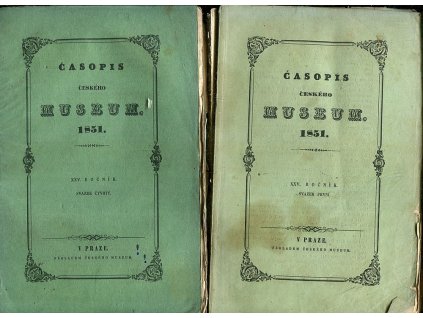 Časopis Českého Museum - Swazek I. - IV. - ročník XXV., Václav Nebeský (red.), 1851