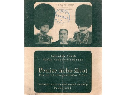 Peíníze nebo život : Fox ze stejnojmenného filmu, Jaroslav Ježek, 1932