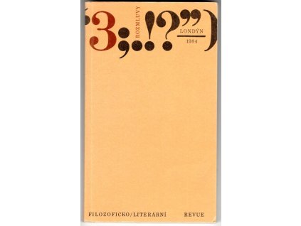 Rozmluvy 3/1984 - Literární a filozofická revue, kolektiv, 1984