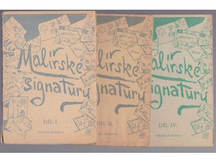 Malířské signatury I, II, IV, Václav Rytíř, 1944