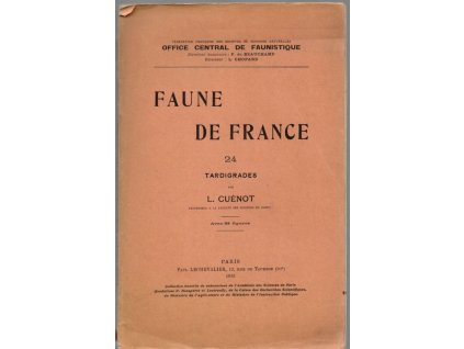 FAUNE DE FRANCE 24 TARDIGRADES, L. Cuenot, 1932