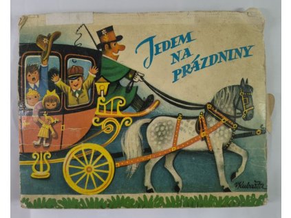 POP UP Leporelo Kubašta - Jedem na prázdniny - pop-up 3D leporelo, 1969