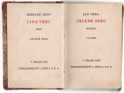 Zelené Šero, Jan Vrba, 1929