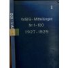 Sach- und Stichwörter-Verzeichnis zu den WBG-Mitteilungen. 4 Teile, Nr. 1-400, 1929
