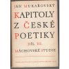 Kapitoly z české poetiky. Díl 1-3