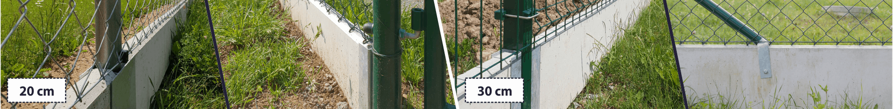 Rozdíl mezi výškami u podhrabových betonových desek