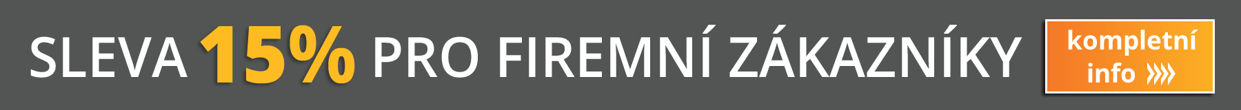 Sleva 15% pro firemní zákazníky e-shopu