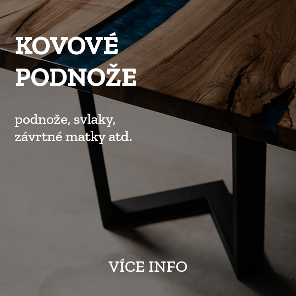 Kvalitní a pevné kovové podnože a příslušenství k epoxidovým stolům